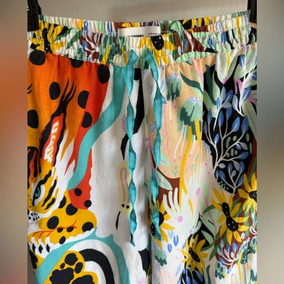 Marcos Navarro for Anthropologie Flannel Sleep Pants Animal Print Colorful, M - Picture 8 of 14